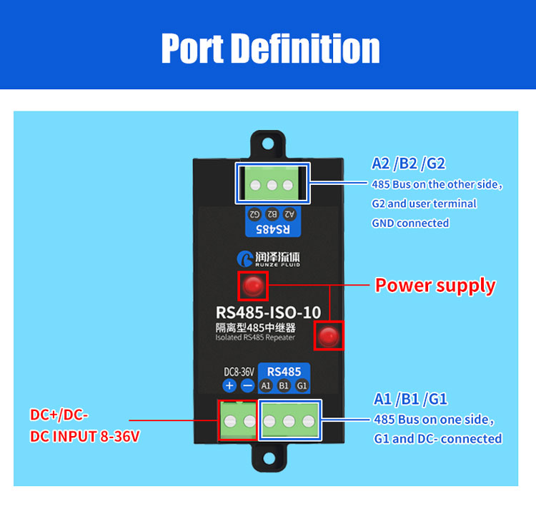 Isolated RS485 Repeater